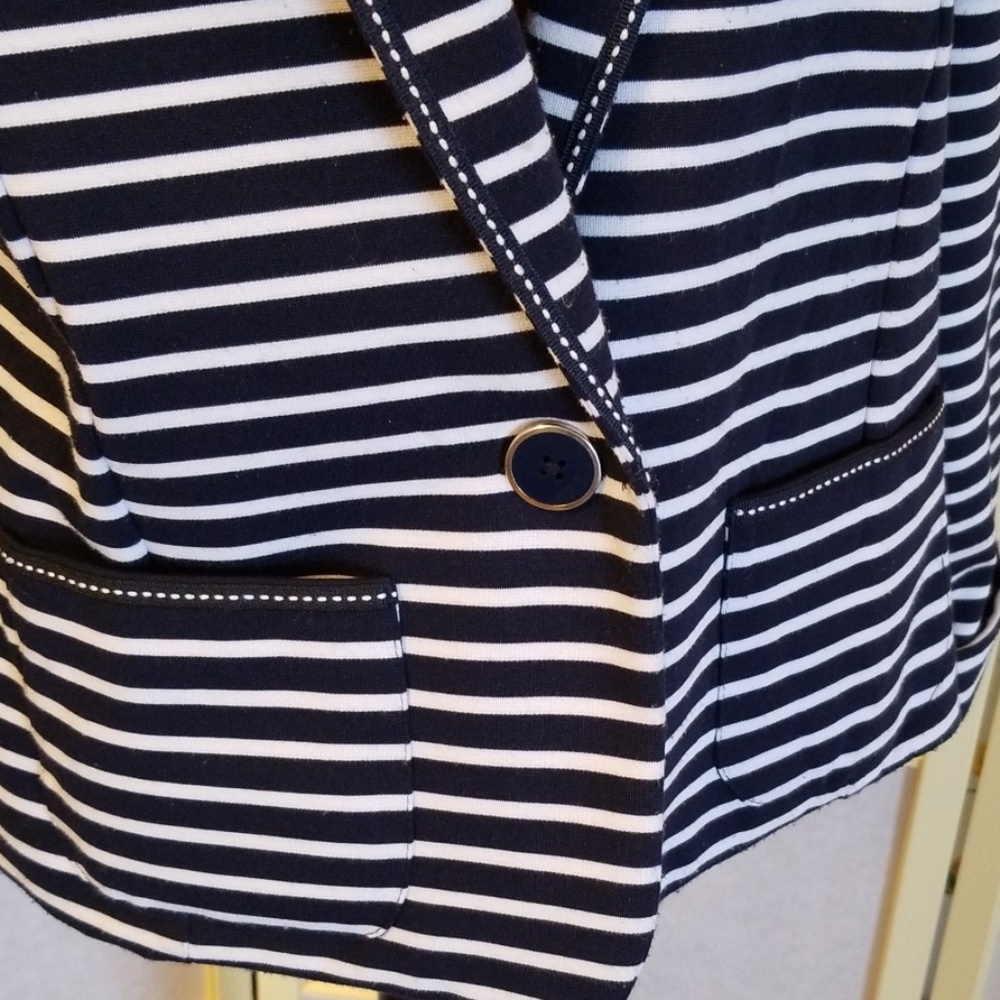 EUC Christopher Banks Stripped Blazer - Picture 2 of 6